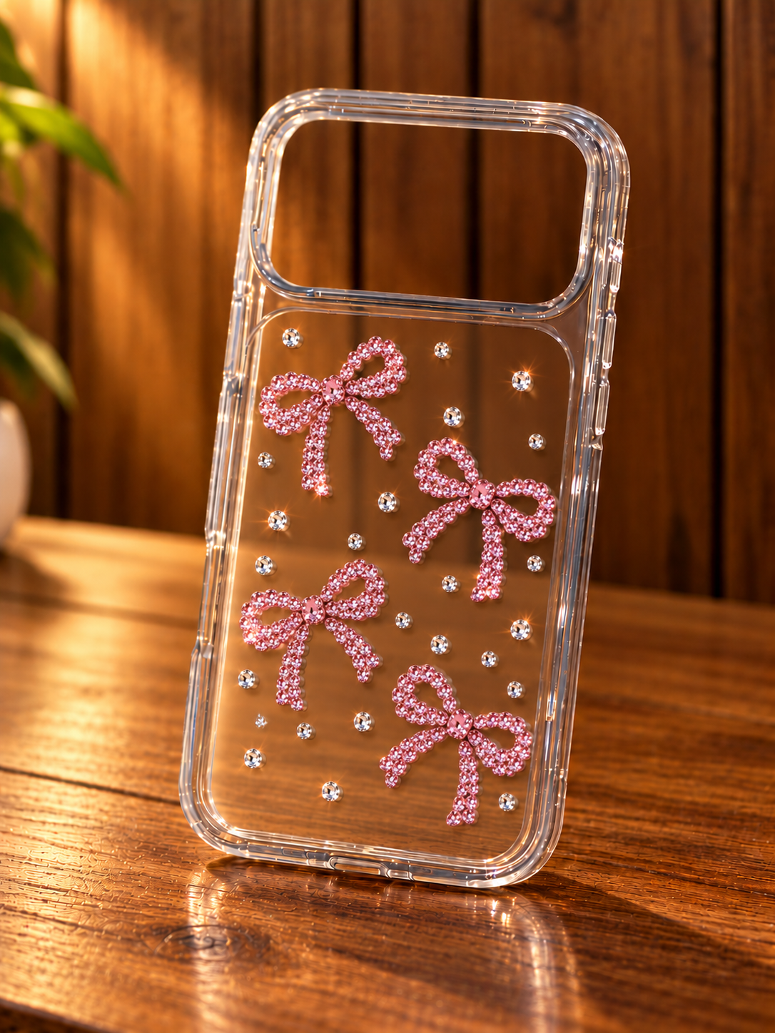 Pink Bow Stone Case