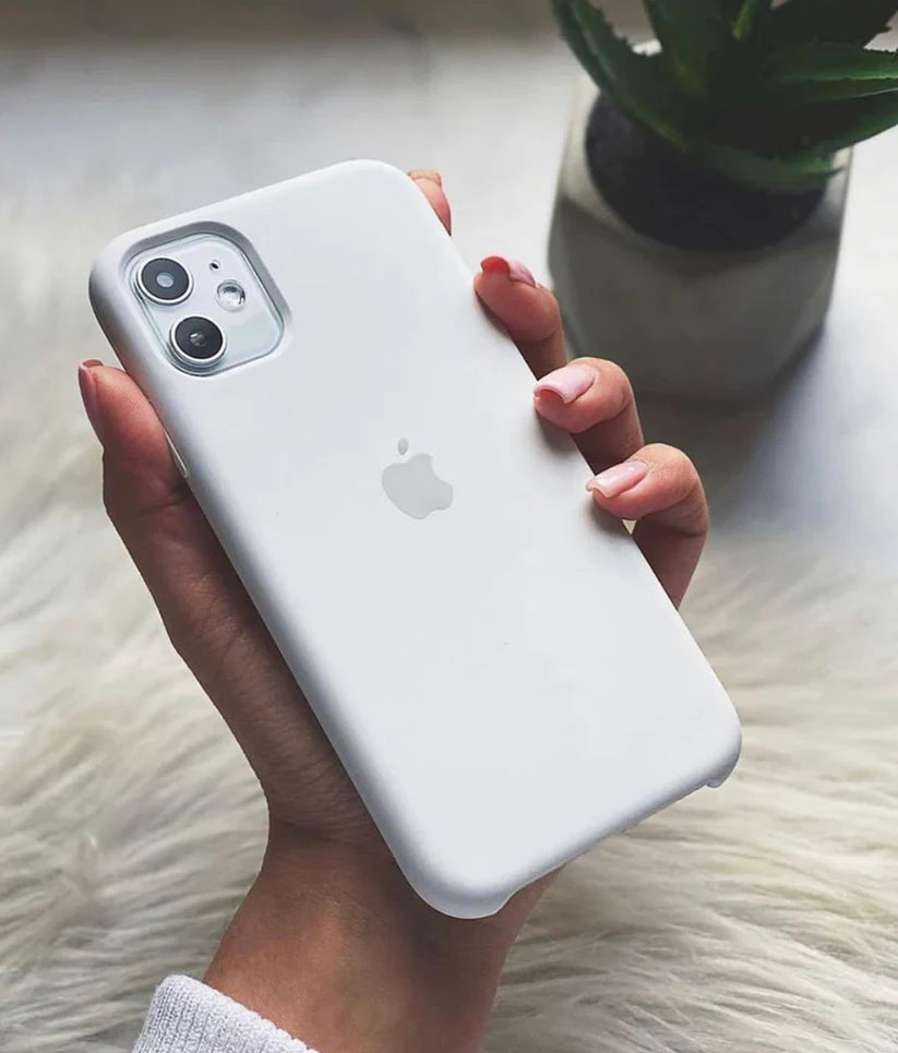 Premium Quality Pure White Silicone Case With Padding Inside