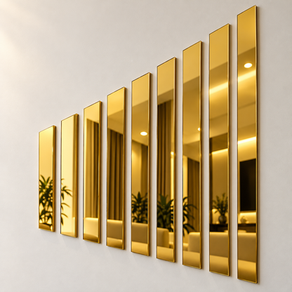 Golden Mirror Wall Strips