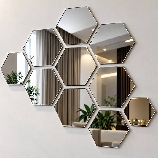Hexagonal Mirror Set (10 Pcs Set)