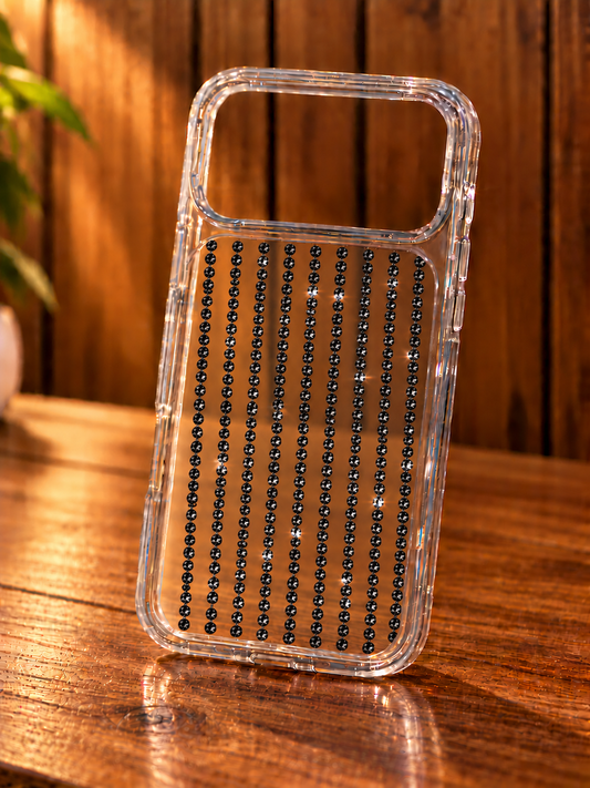 Sparkling Black Rhinestone Case