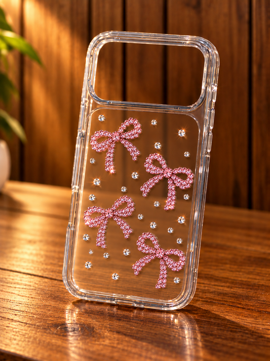 Pink Bow Stone Case