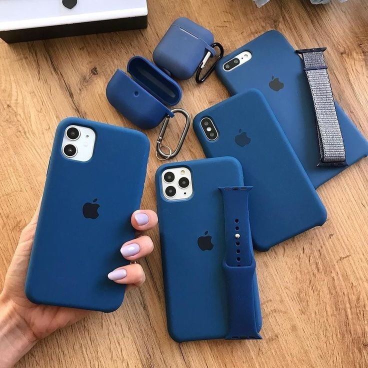 Premium Quality Nevy Blue Silicone 💙 Case