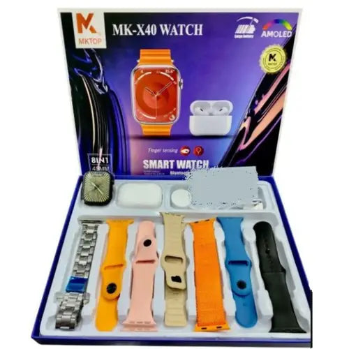 Mk-X40 8in1 Smart Watch With Airpods