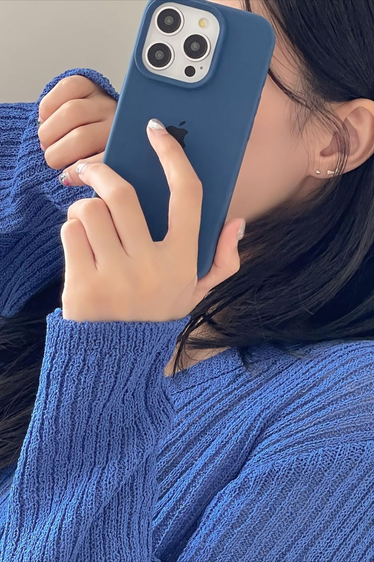 Premium Quality Nevy Blue Silicone 💙 Case