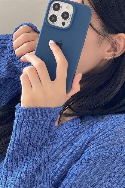 Premium Quality Nevy Blue Silicone 💙 Case
